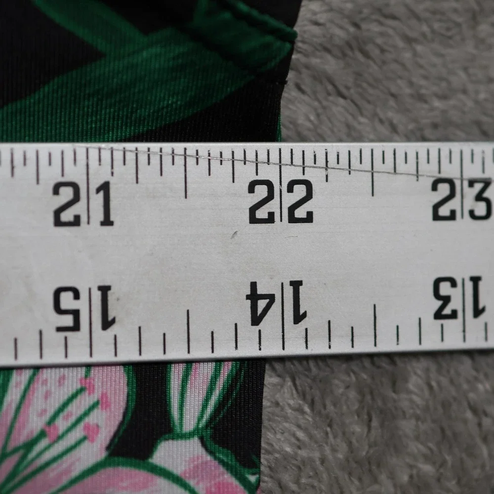 Waggle Polo Shirt Mens Large Black Pink Floral Golf Performance Stretch Jersey - Picture 5 of 8